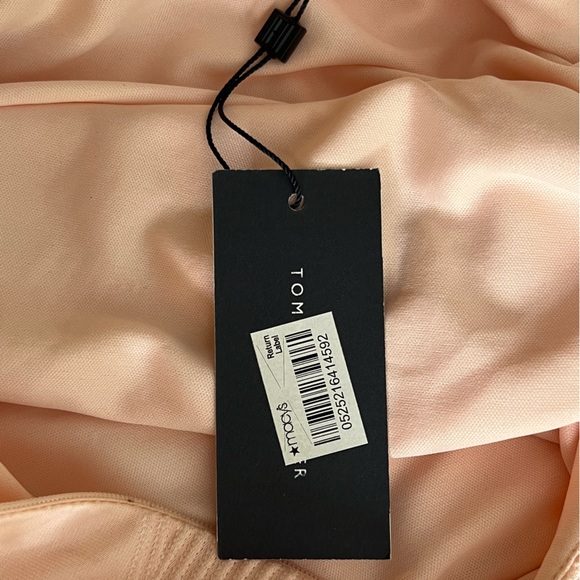 Tommy Hilfiger Women’s Stretchy Blush Pink Textured Midi Sheath Dress 14 NWT - Picture 9 of 11